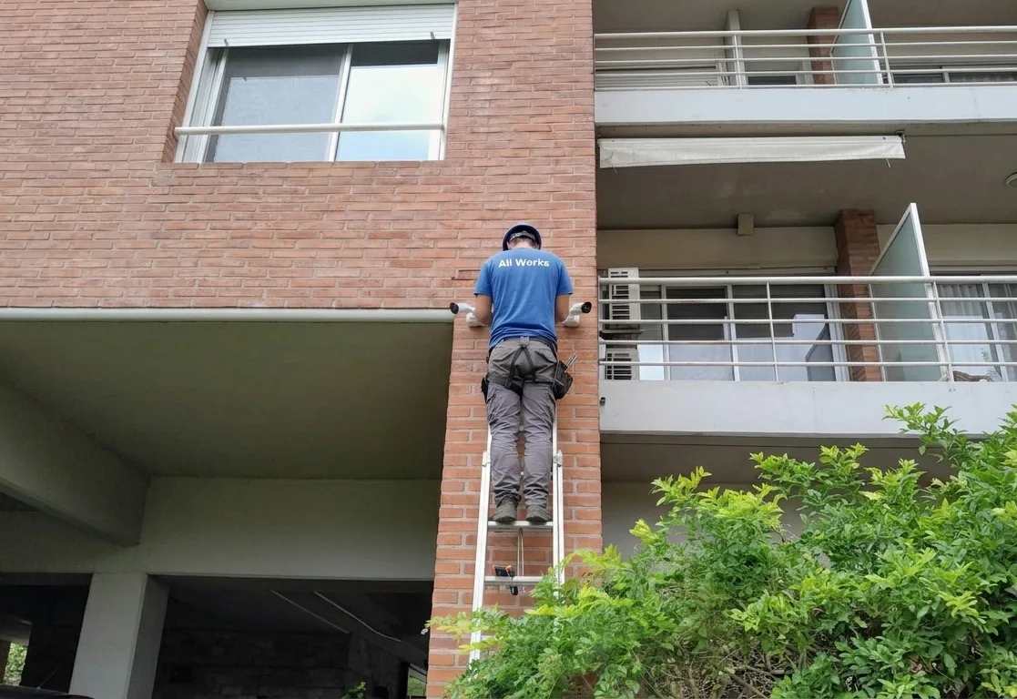 Cámara de seguridad instalada por All Works